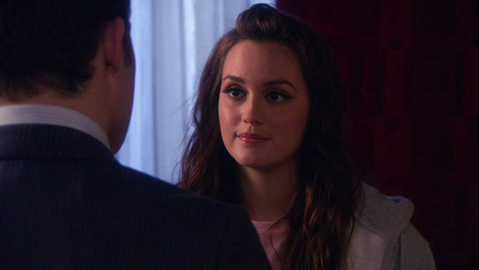Blair and Chuck talking 