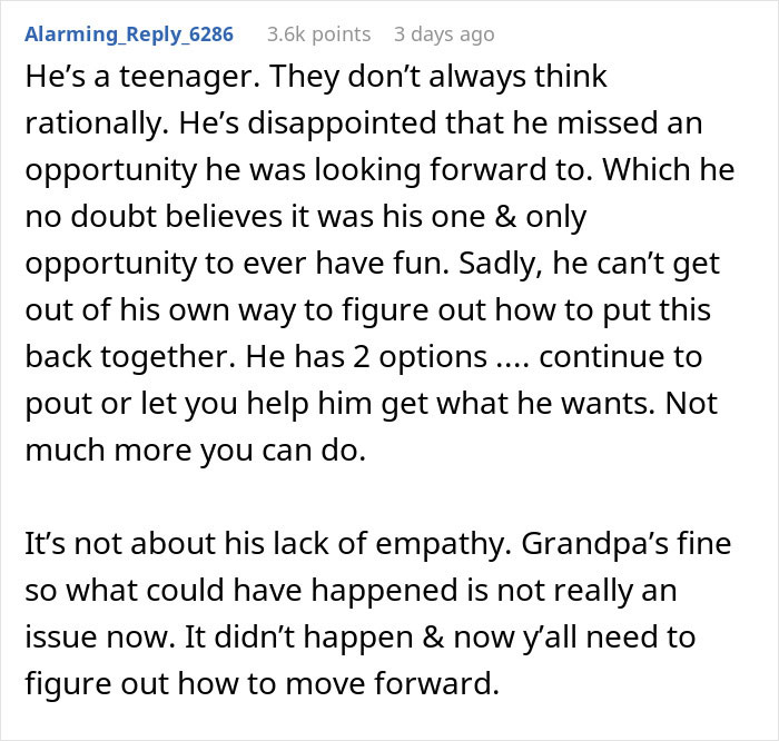 Teen Calls Parents "Selfish" For Making Him Miss His Graduation Trip To Watch His Siblings During Family Emergency, Parent Asks For Advice