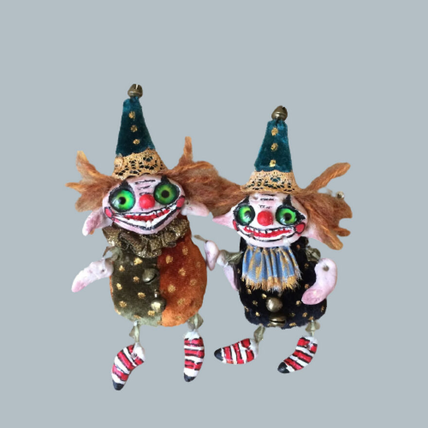 I Made This Creepy Clown Doll - Brooch Pin - Scary Clown
