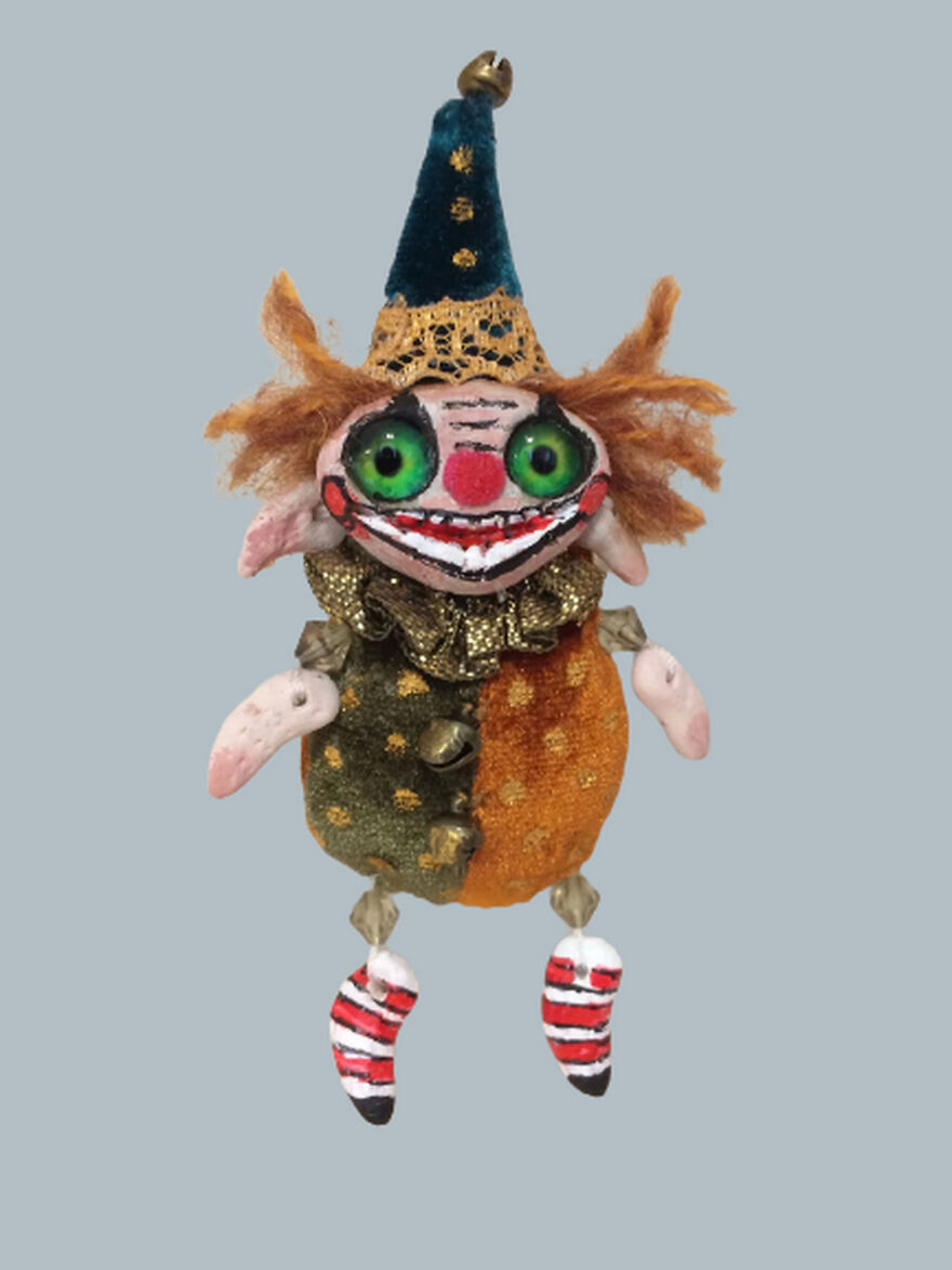 I Made This Creepy Clown Doll - Brooch Pin - Scary Clown