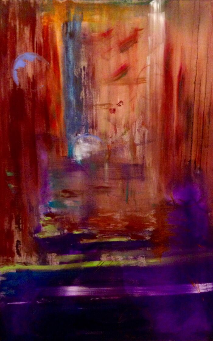 “Float” 4” By 6” Very Mystical Piece, It Felt Like I Painted It From The Inside!