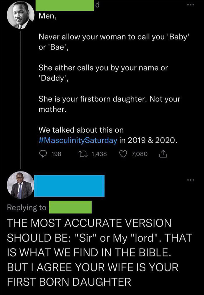 “Your Wife Is Your Firstborn Daughter”