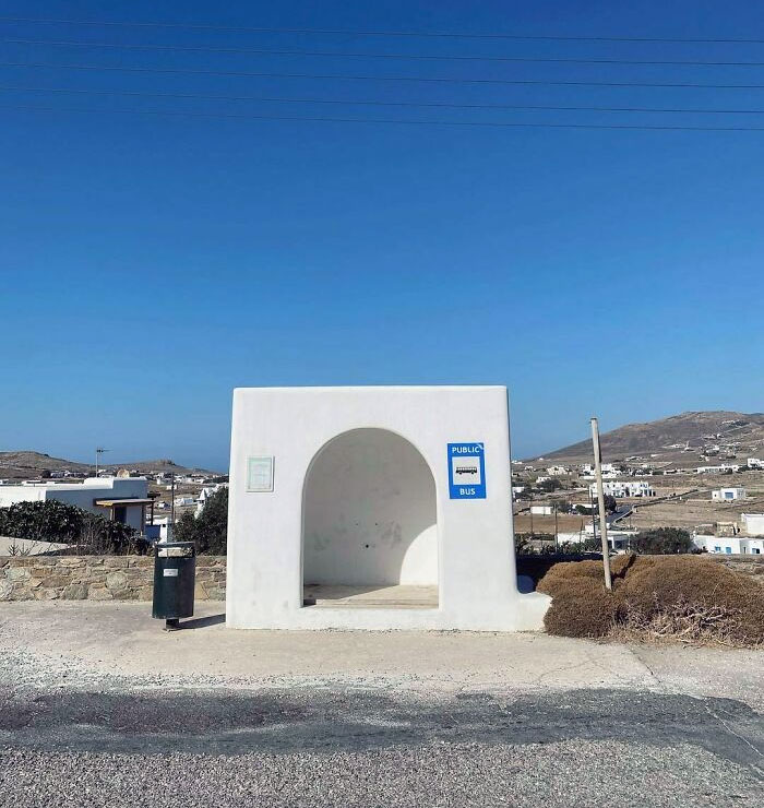 Cute Mykonian Bus Stops