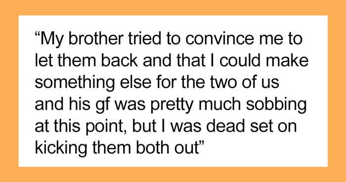 “[Am I The Jerk] For Yelling At My Brother’s Pregnant Girlfriend And Kicking Them Both Out Of My House After She Threw Away My Food?”