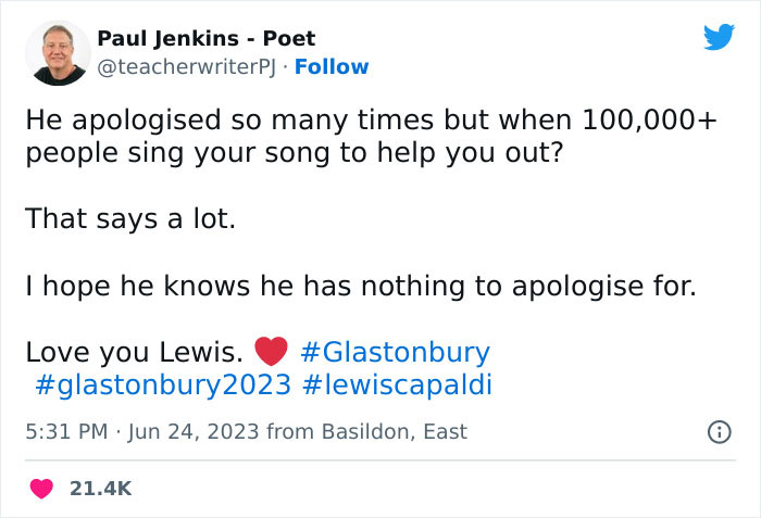 Lewis Capaldi Apologizes To Fans As He Battles Tics During The Show, And The Crowd&rsquo;s Response Is Amazing