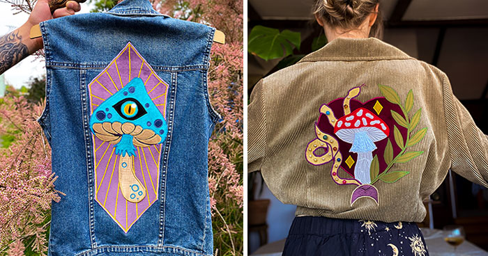 My 18 Magical Collages From Old Fabrics That Are Inspired By The Divine, The Moon, And Tarot Cards