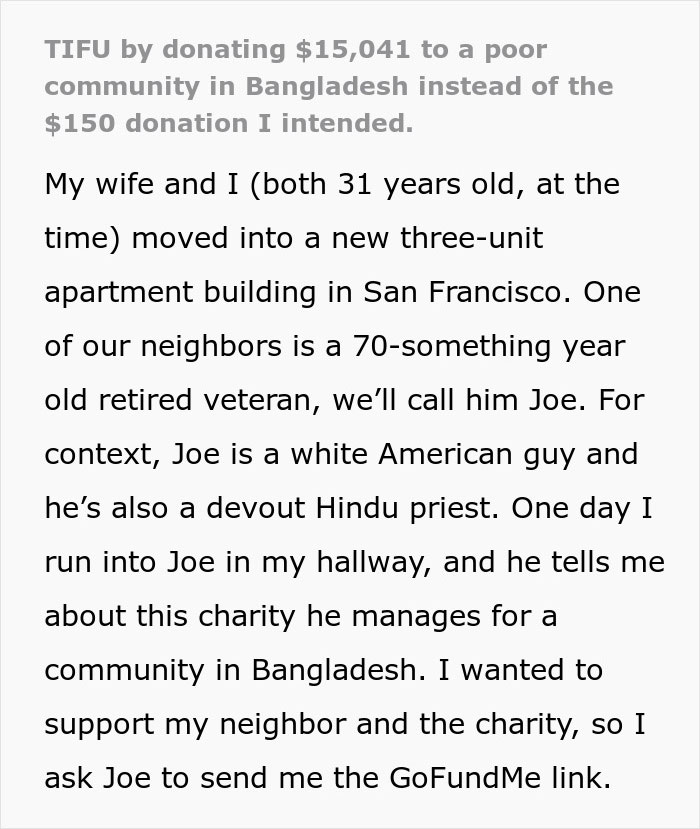 Guy Accidentally Sends A Poor Community A $15,041 Donation Instead of $150, Chaos Ensues