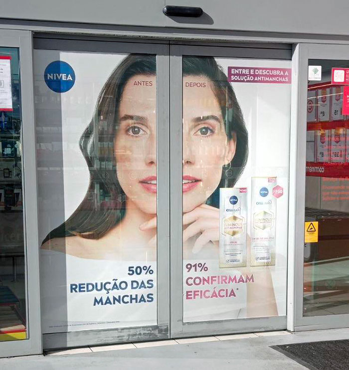 The Idea Is There Just An Awful Execution. Before/After Written On Her Forehead