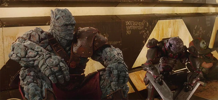 Korg is sitting