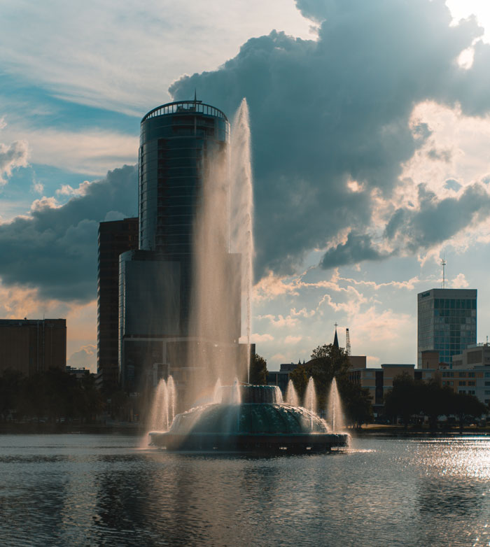 View of Orlando fountain city