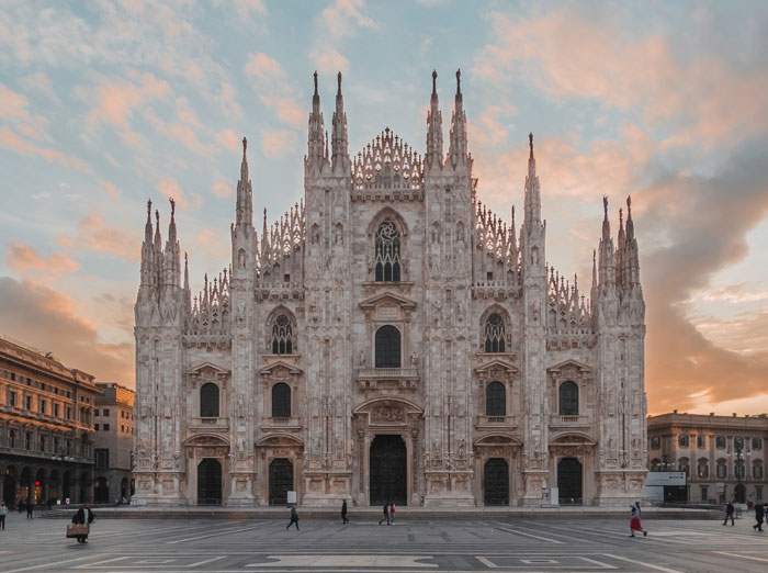 View of Milan city
