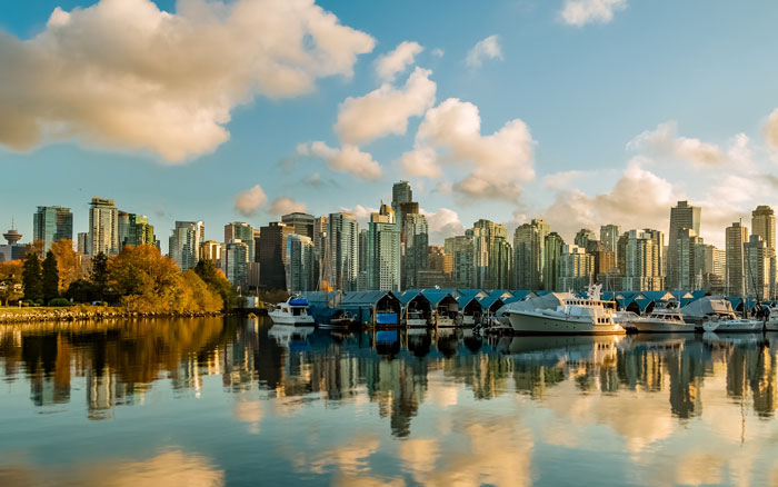 View of Vancouver city