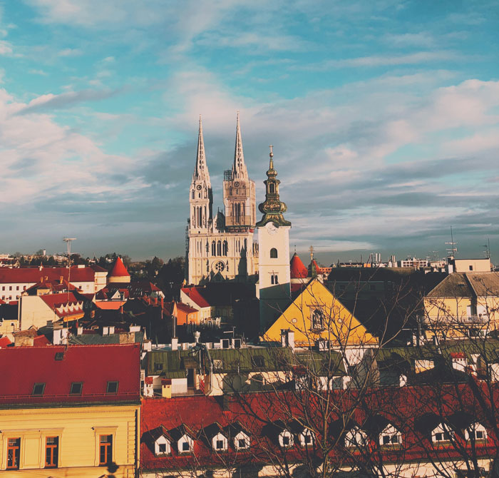 View of Zagreb city