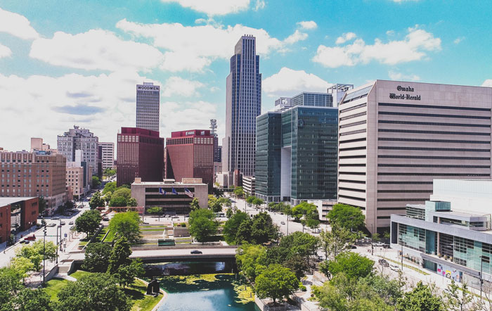 View of Omaha city