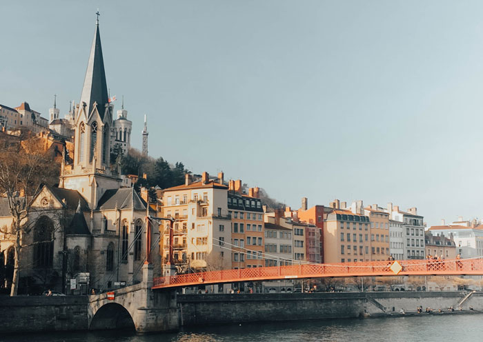 View of Lyon city