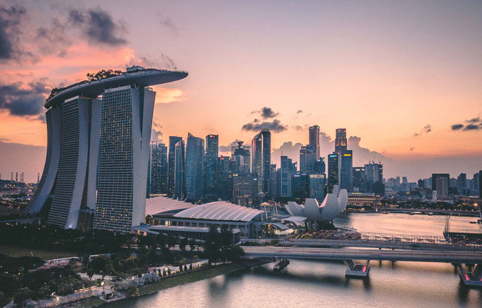 View of Singapore city