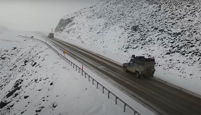 Picture of person driving on Pan American Highway, Alaska to Chile, North, Central, and South America