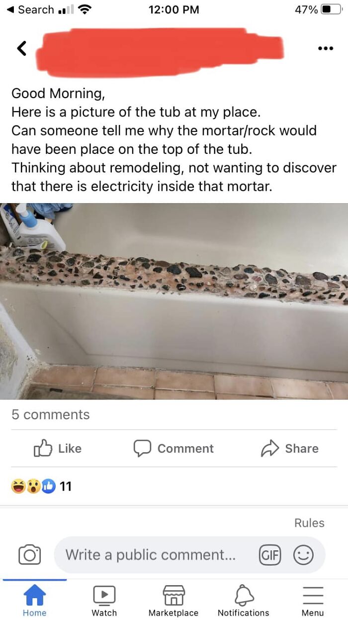 This Looks Like Gravel Stuck In Old Gum, With Lime Scale And Soap Scum Accents