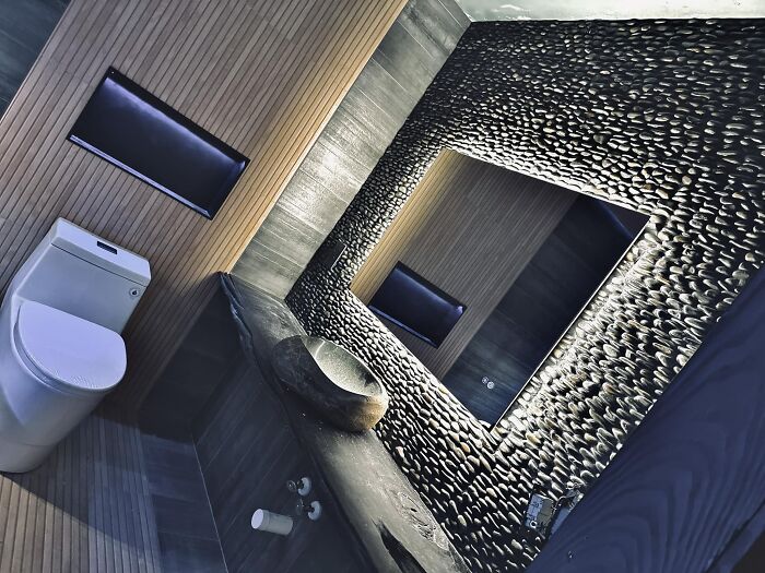 Just Installed The Mirror Wall Tiles 🫠 Good Luck Cleaners