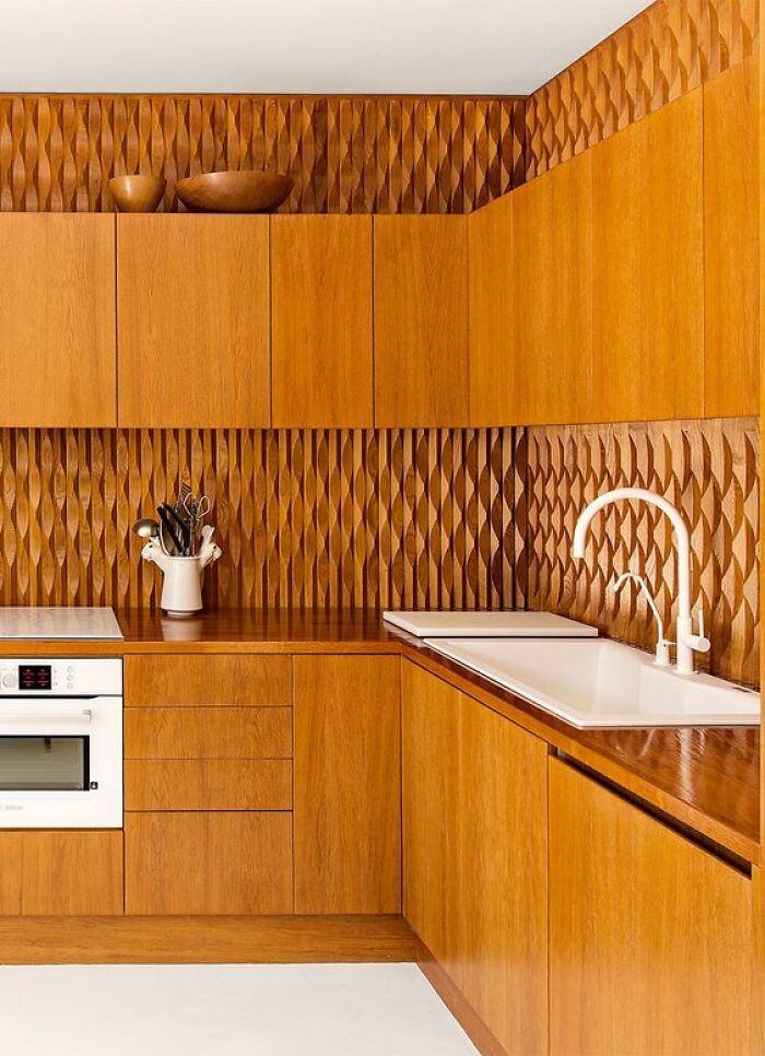Found On Pinterest. Wooden Backsplash