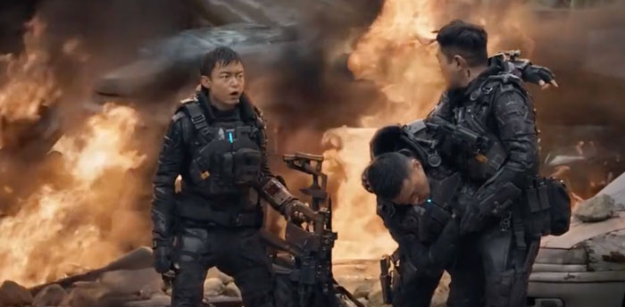 Scene from "Warriors of Future" movie