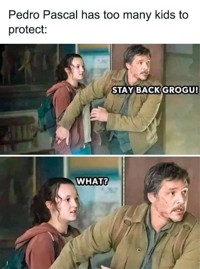 Pedro Pascal has too many kids to protect meme