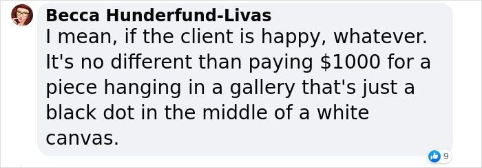 A comment discussing viral tattoo artist and controversial back piece art.