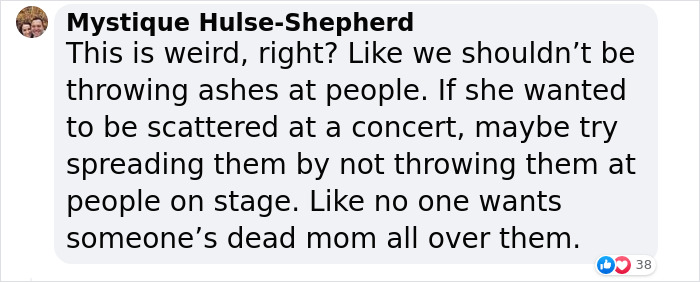 Pink&rsquo;s Fan Throws Late Mother&rsquo;s Ashes At Singer During Concert, She Responds