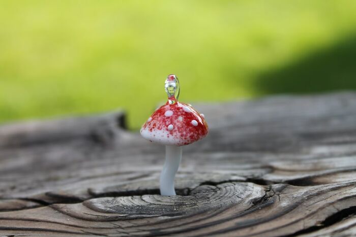 I Made Glass Pendants Inspired By Small Mushrooms