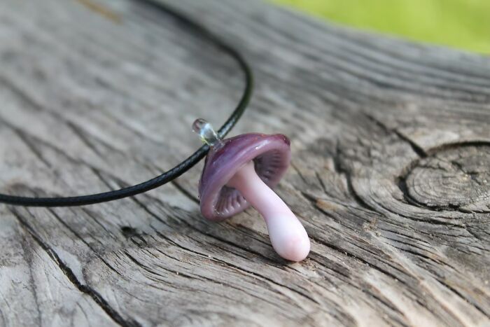I Made Glass Pendants Inspired By Small Mushrooms