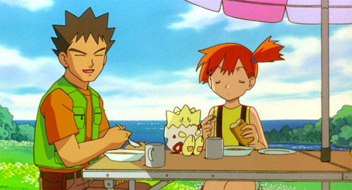 Brock Harrison and Misty eating outside - 83