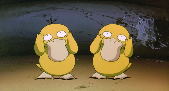 Two psyducks with their hands up - 35