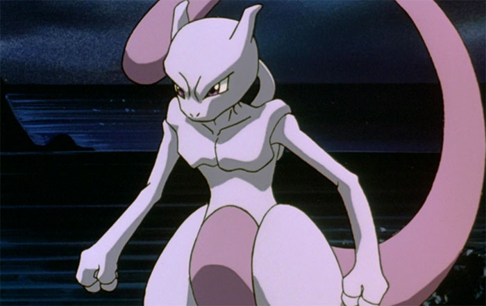 Mewtwo stands against a dark background - 52