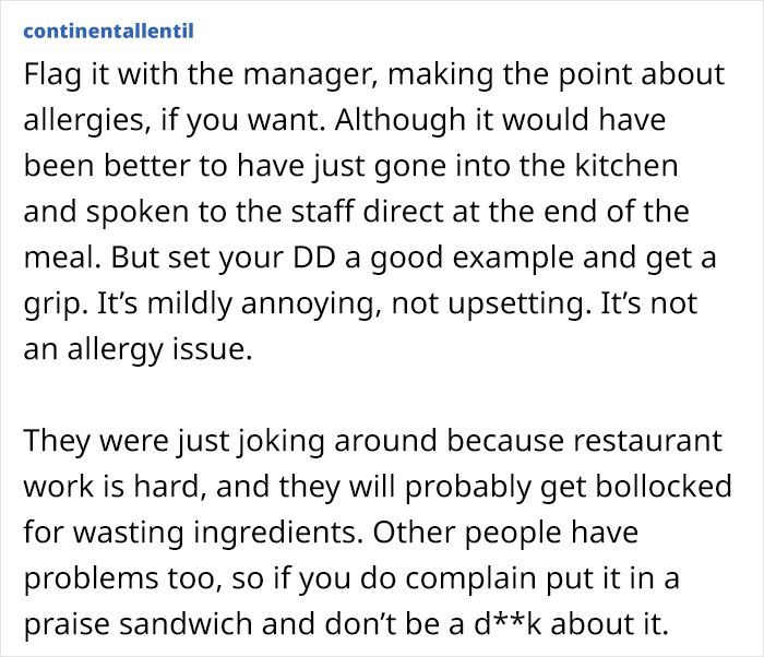 Parent Takes Vegan Daughter To A Restaurant, Waitress Reveals Her 'Vegan' Dish Had Butter In It, Leaving The Parent Livid Parent Takes Vegan Daughter To A Restaurant, Waitress Reveals Her 'Vegan' Dish Had Butter In It, Leaving The Parent Livid