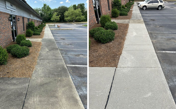 I Wish More Of The Store Fronts Wanted Their Walkway Done. Leaving This Job Made Me Sad