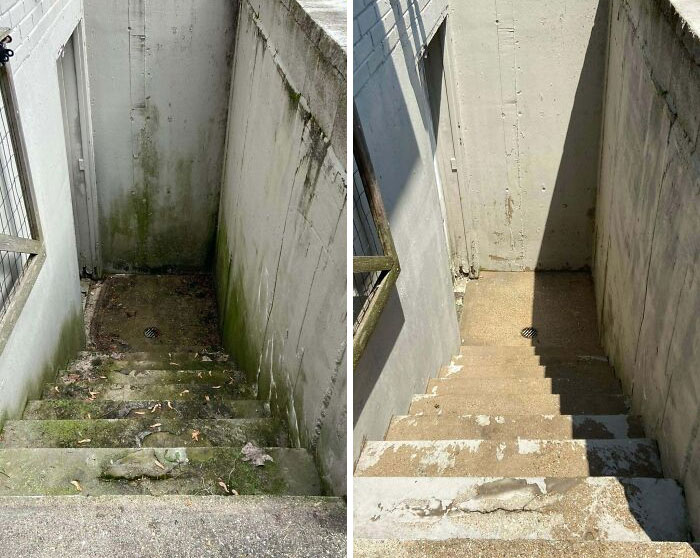 Outdoor Stairs To Basement Before And After