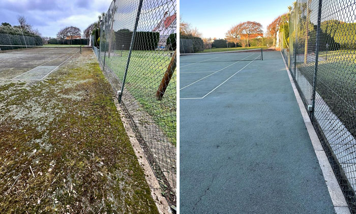 Mi tío tiene un negocio de lavado a presión. Es tan satisfactorio