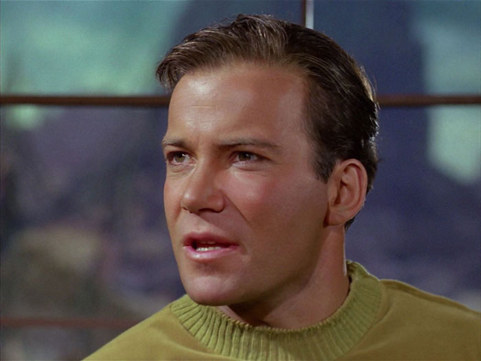 James T. Kirk talking passionately