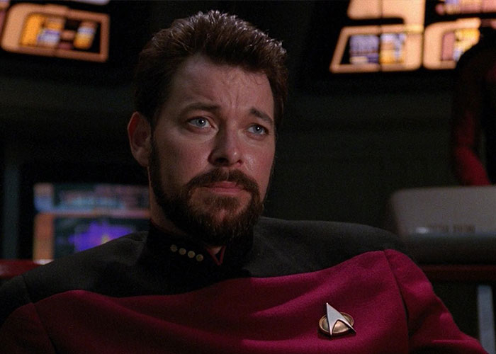 Captain Kirk looking at someone with a pitiful look