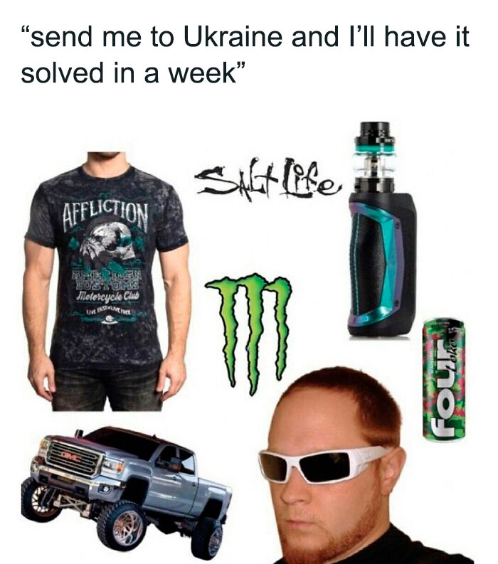 Geopolitical Idiot Badass Starterpack