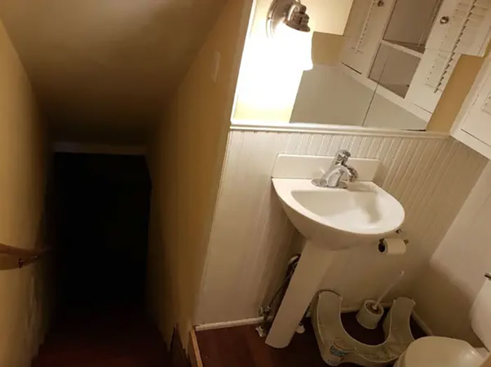 Basement Entrance In A Bathroom