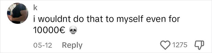 Negative comment on viral tattoo artist's back piece, expressing disbelief at doing the same for money.