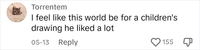 Comment on viral tattoo artist's back piece; user suggests it resembles a child's drawing.