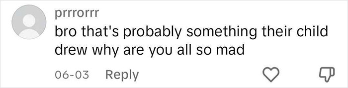 Comment criticizing viral tattoo artist's back piece with humor.