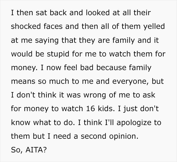 Teen Refuses To Babysit 16 Kids, Gets Woken Up With Ice-Cold Water On Her Face The Next Morning Teen Refuses To Babysit 16 Kids, Gets Woken Up With Ice-Cold Water On Her Face The Next Morning
