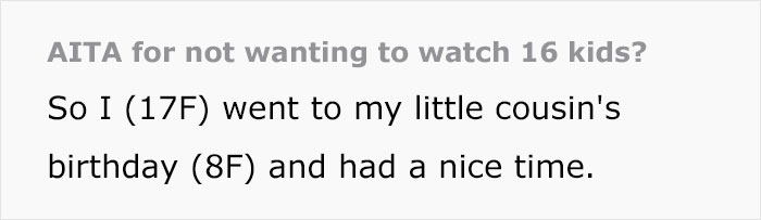 Teen Refuses To Babysit 16 Kids, Gets Woken Up With Ice-Cold Water On Her Face The Next Morning Teen Refuses To Babysit 16 Kids, Gets Woken Up With Ice-Cold Water On Her Face The Next Morning