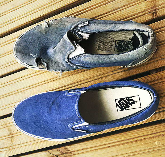 My Vans And My New Vans. These Are The Same Color