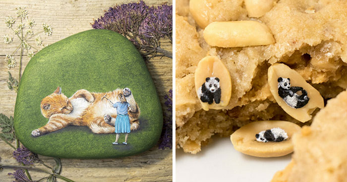 It Took Me Several Years To Realize That There Are No Limits To The Way I Use Painting Materials, So Here Are 39 Tiny Paintings That I Painted On Various Surfaces