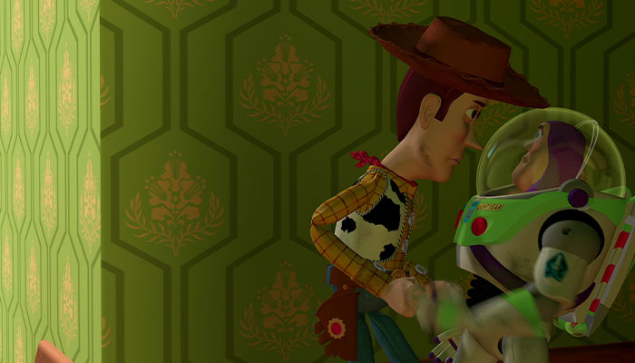 Woody staring down buzz