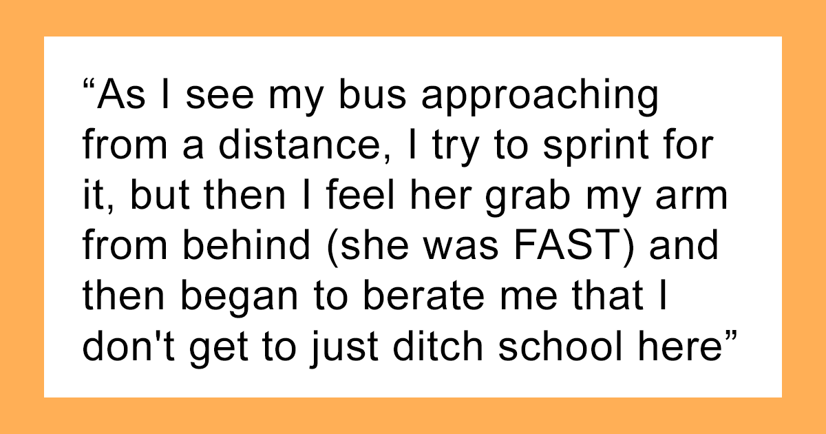 Teacher Assumes This 20 Y.O. College Student Is One Of Her Exchange Students And Grabs Their Arm When They Disobey Instructions